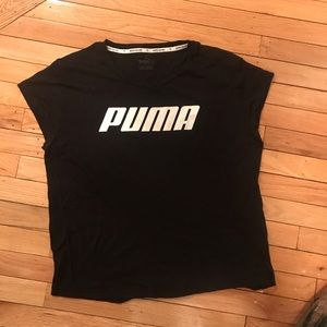 PUMA Black and White T-Shirt Sz L